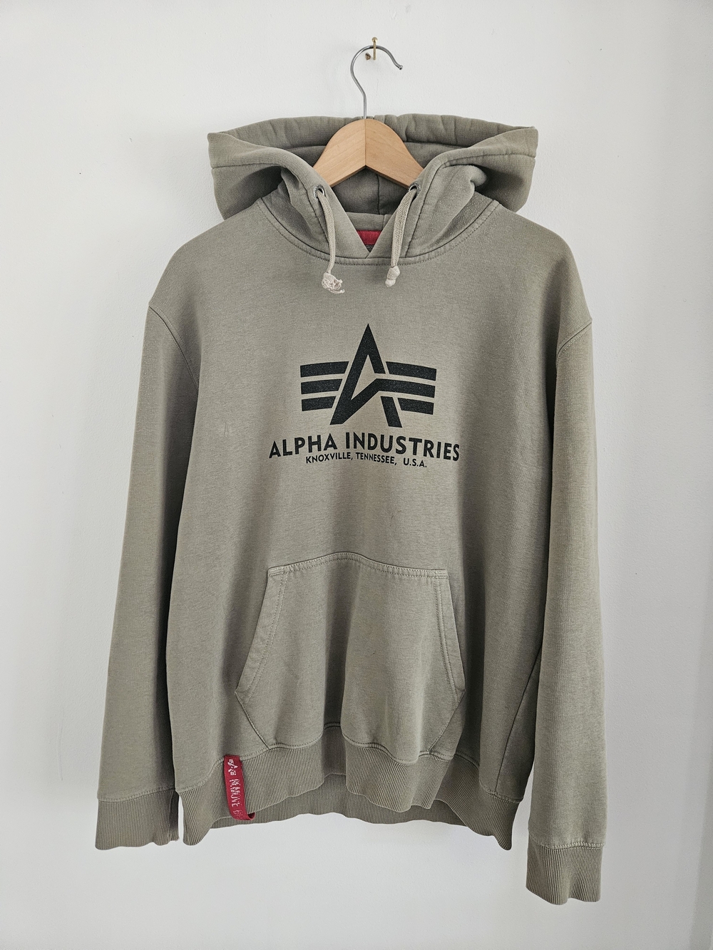 Alpha Industries Sage Green Hoodie Mens Large Army Military USA